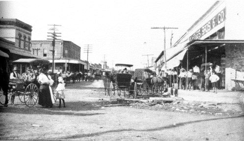 Killeen's Avenue D and Gray Street, Downtown in 1912