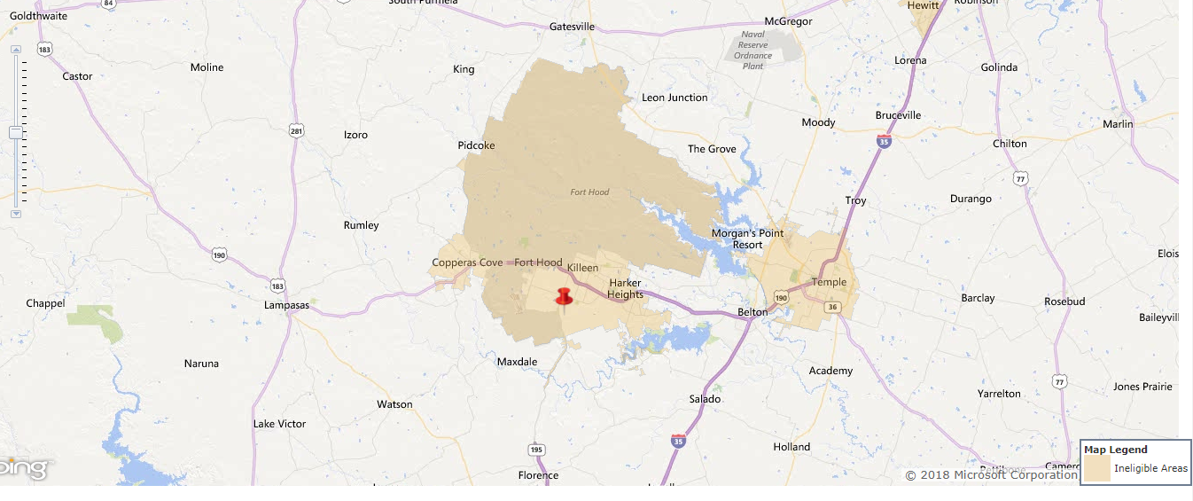 Fort Hood USDA Map