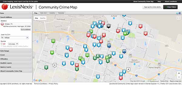 Killeen PD Crime Map