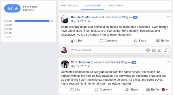 Realtor Facebook Reviews Central Texas